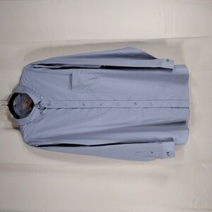 Gold Label Light Blue Non-Iron Dress Shirt Button Down Collar Long Sleeve Shirt